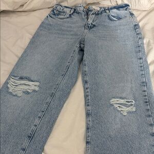Classic Blue Distressed Women's Jeans